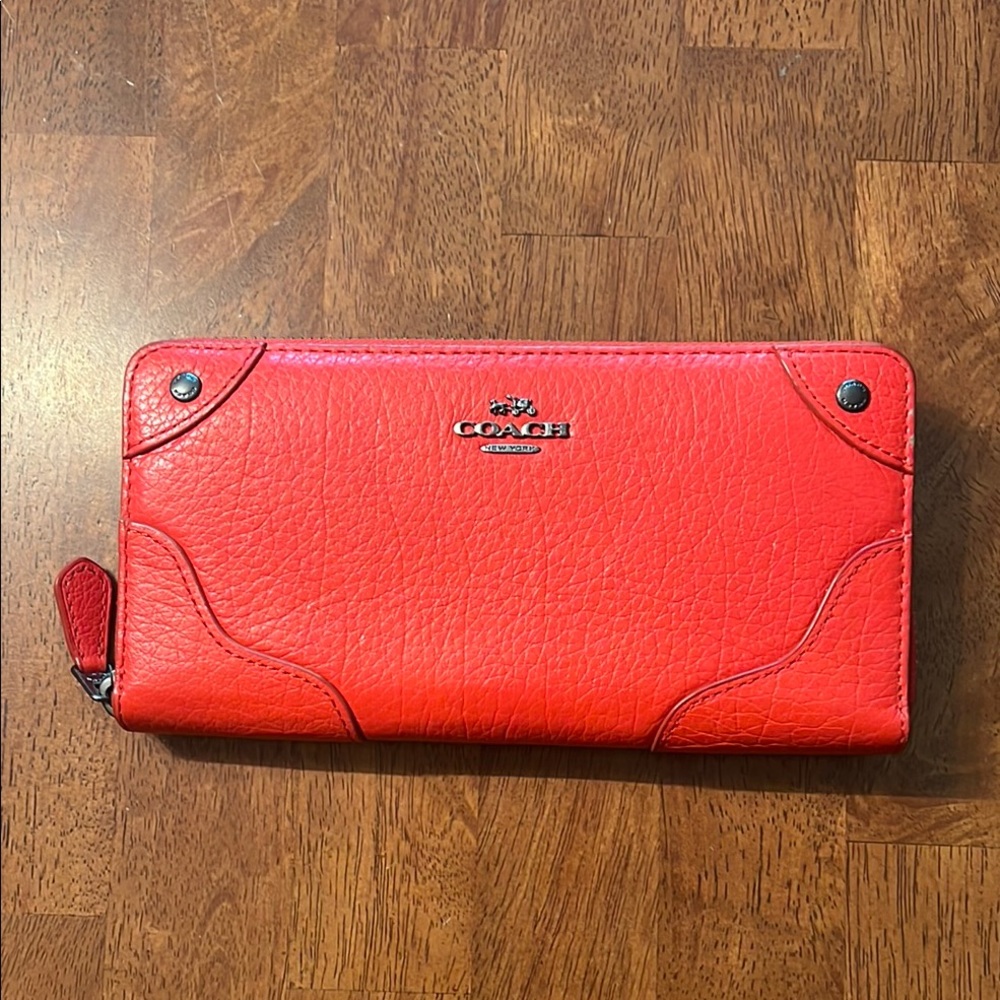 Coach Coral Leather Women's Wallet